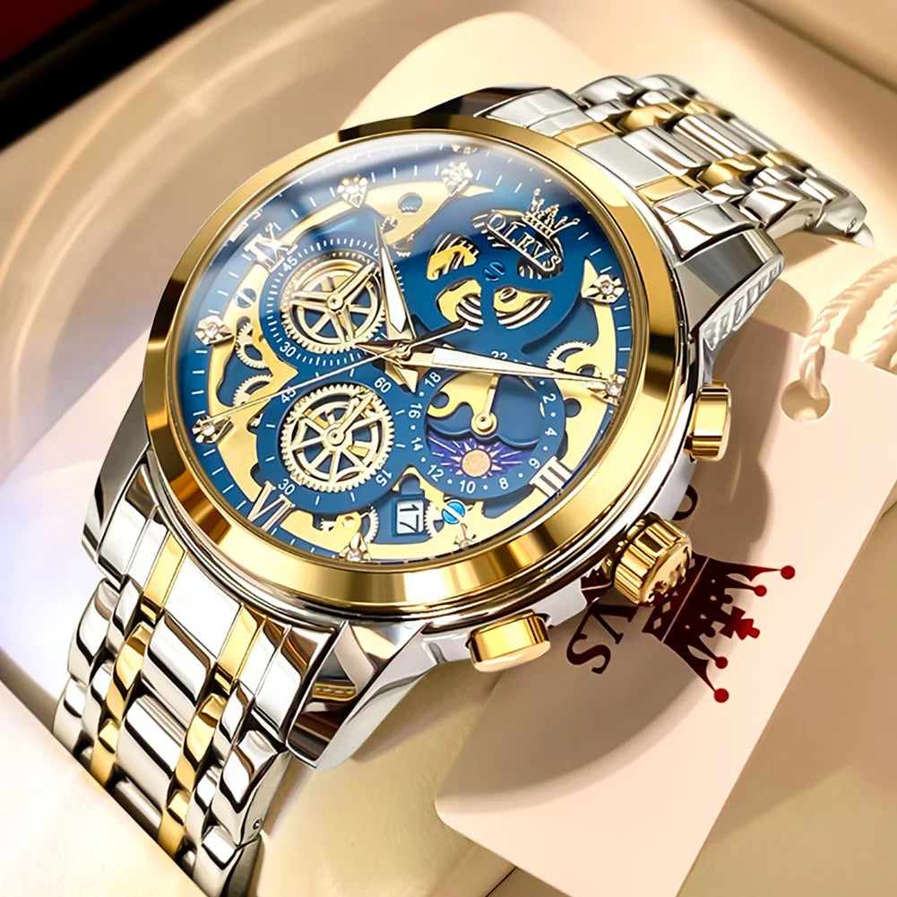 OLEVS Executive Skeleton Timepiece