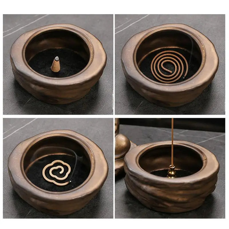 Contemplating Monk Incense Burner