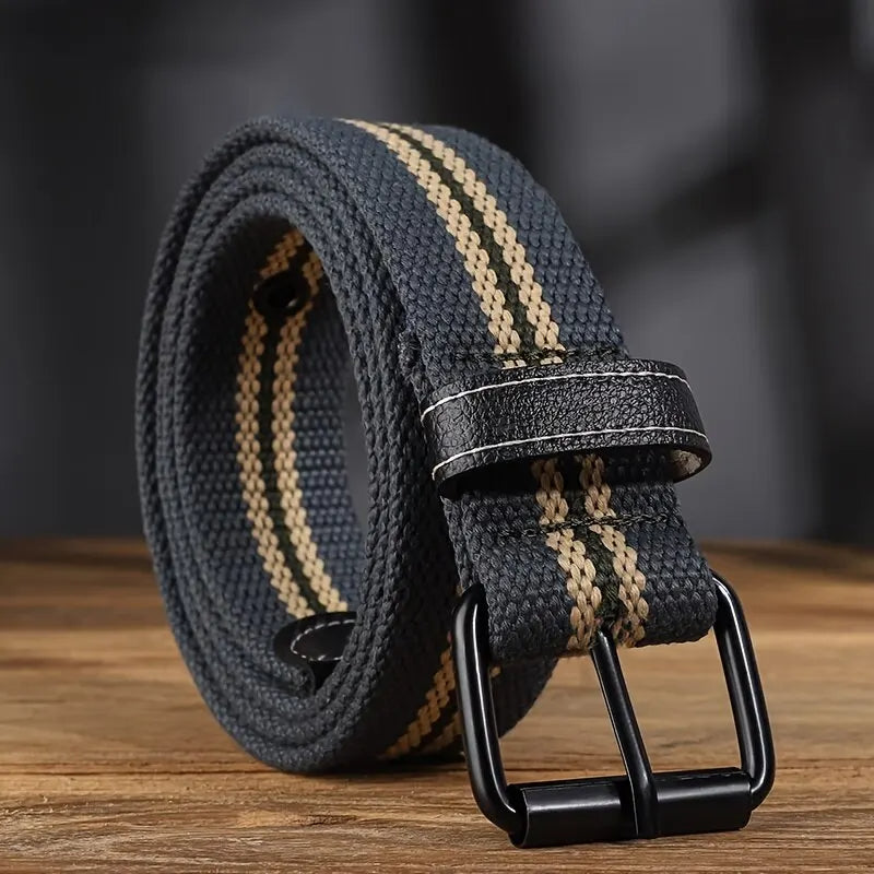 Striped Canvas Belt