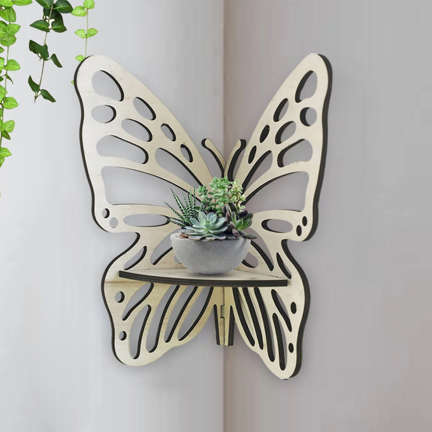 Tranquil Wings Butterfly Wall Shelf