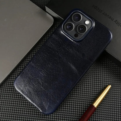 Signature Leather iPhone Shell Case