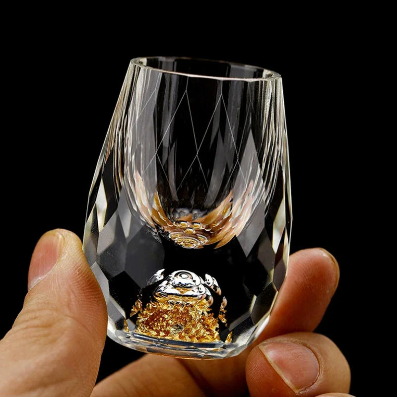 Luxe Diamond-Cut Whiskey Glass