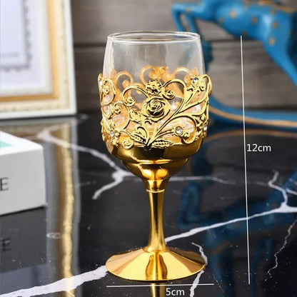 Gilded Splendor Wine Glass Set of 4