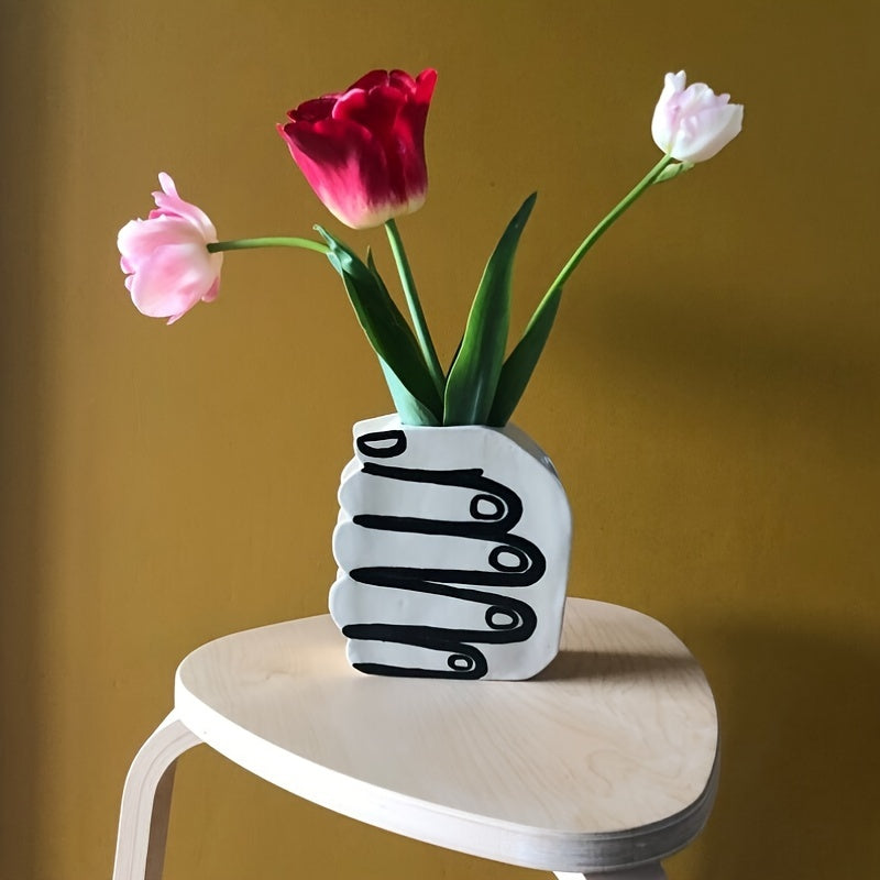 Hand in Bloom Floral Vase