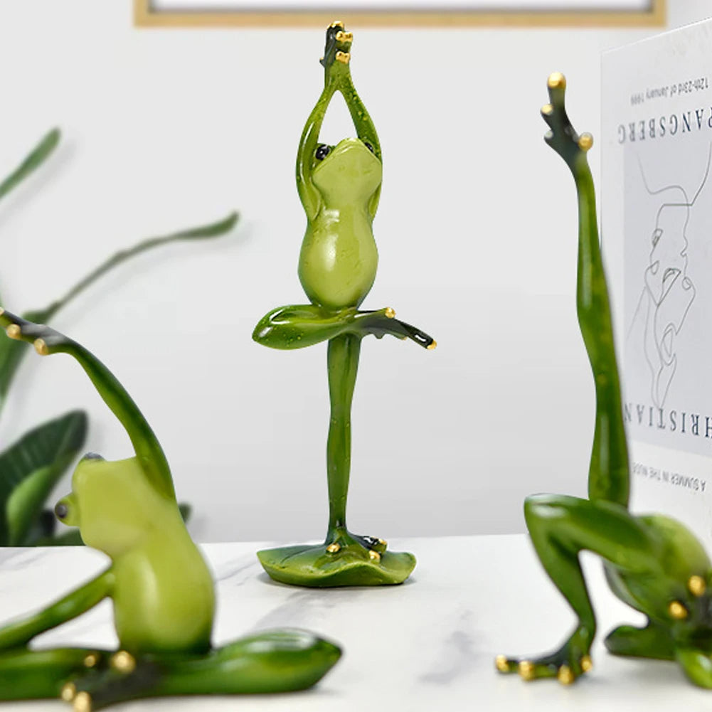 Yoga Frog Figurines