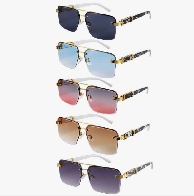 Retro Rimless Sunglasses