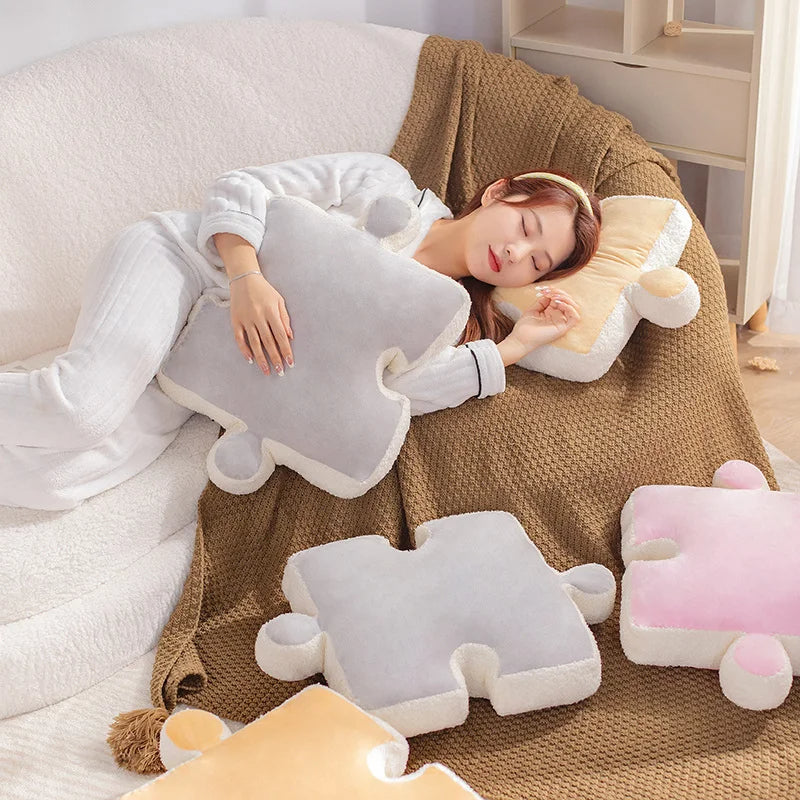 Playful Puzzle Plush Cushions