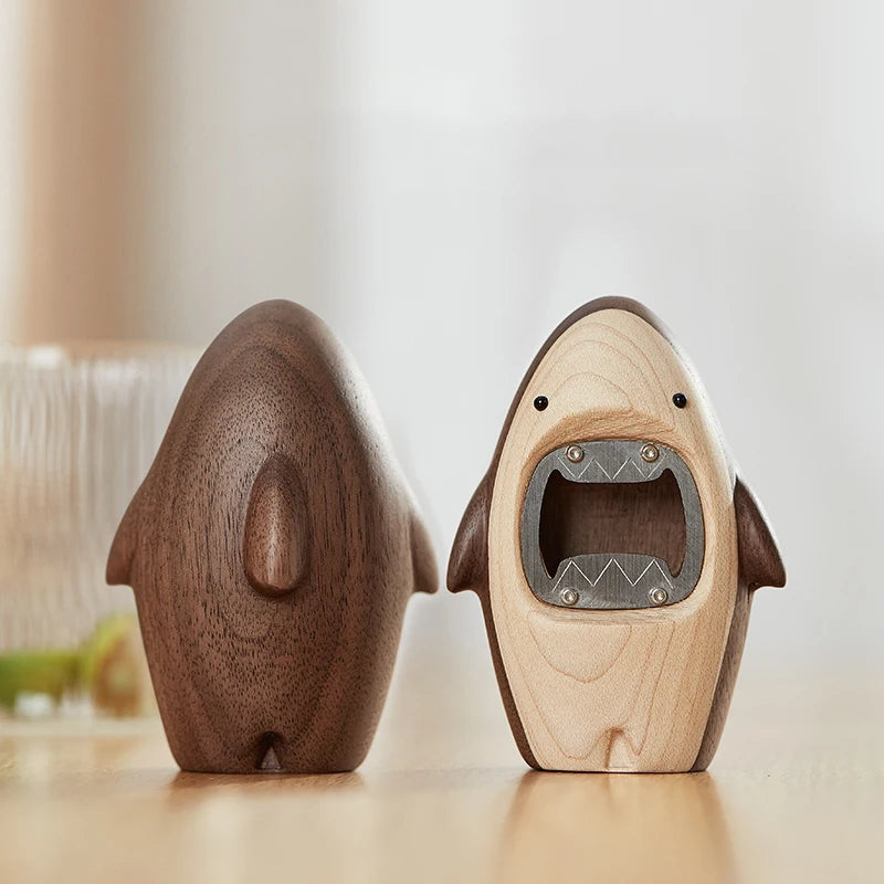 Jaws Wooden Shark Bottle Opener