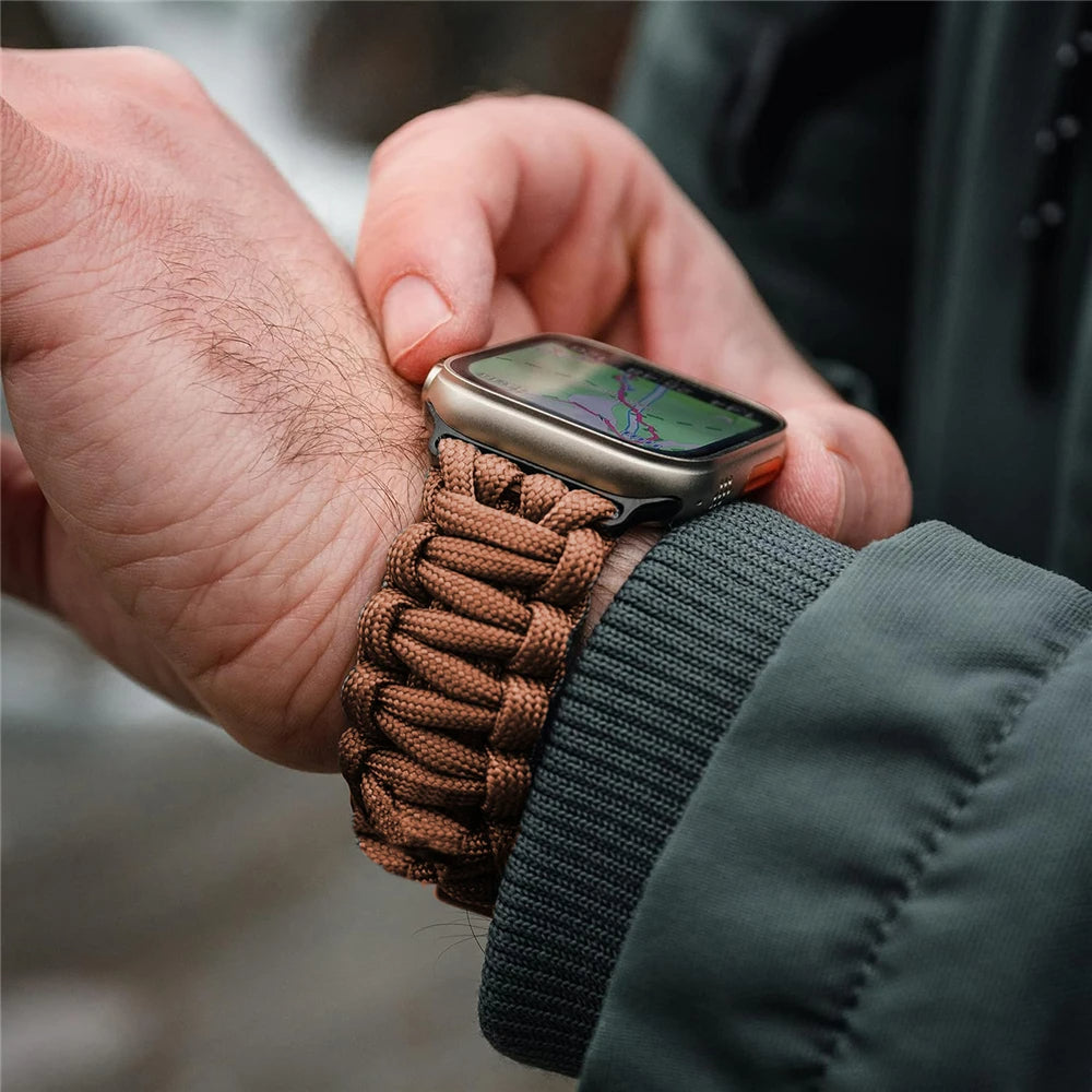 Rugged Timekeeper Paracord Apple Watch Band