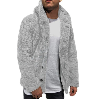 Men's Hooded Teddy Cardigan