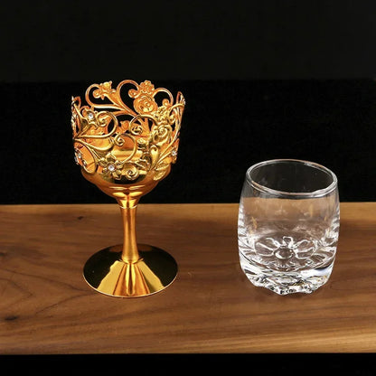 Gilded Splendor Wine Glass Set of 4