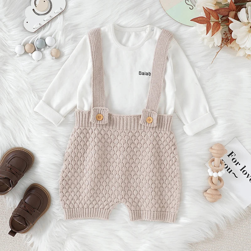 Buttoned Baby Knit Romper