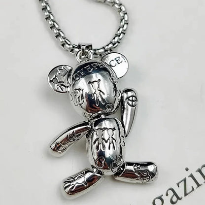 Interactive Graffiti Teddy Pendant & Chain