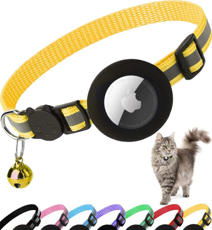 MeowTrack Reflective AirTag Bell Collar