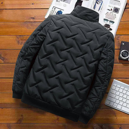 Sleek Summit Quilted Bomber Coat