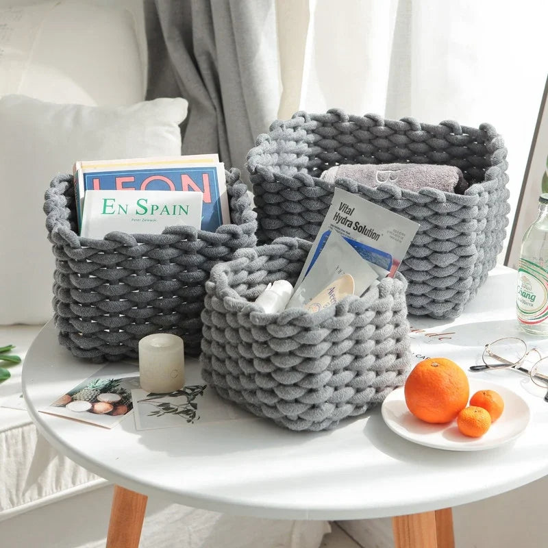 Chunky Knit Storage Basket