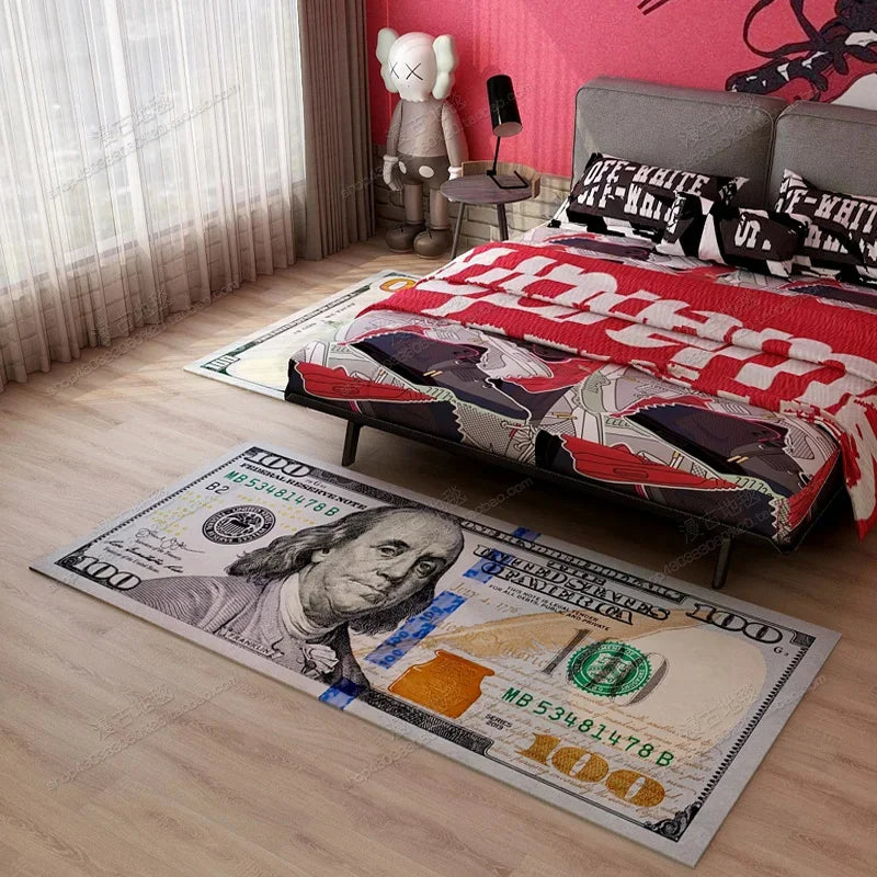 Cash Canvas Hundred-Dollar Bill Rug