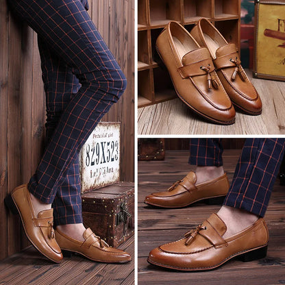 Moccasin Style Tasseled Loafers