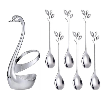 Serenity Swan Tabletop Silverware Set