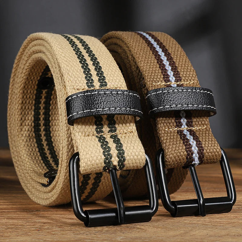 Striped Canvas Belt