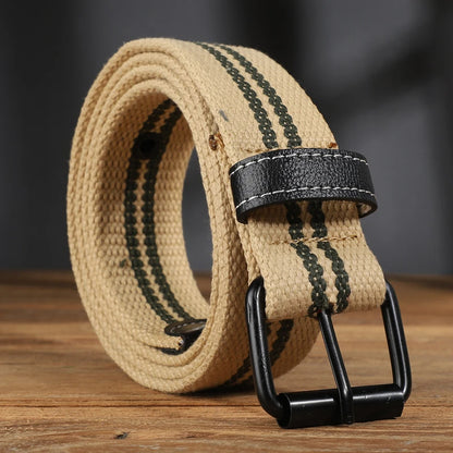 Striped Canvas Belt