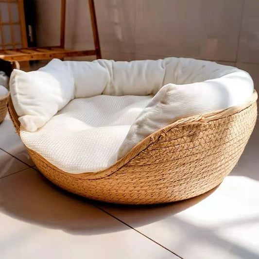 Bamboo Bliss Woven Pet Bed