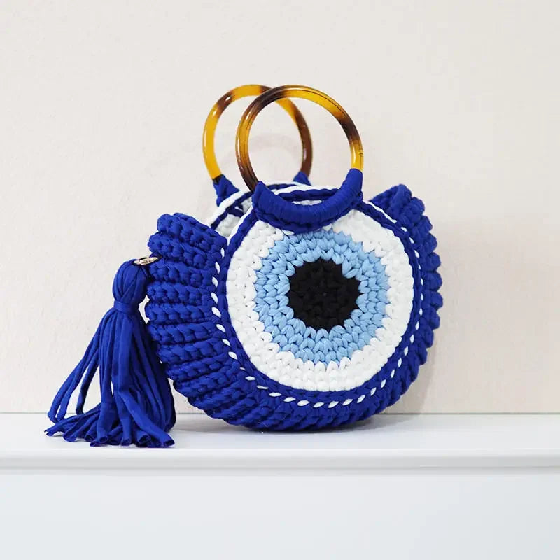 Enchanting Eye Woven Crochet Bag