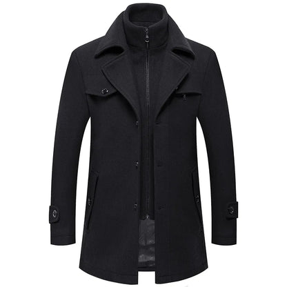 Modern Classic Double Collar Overcoat