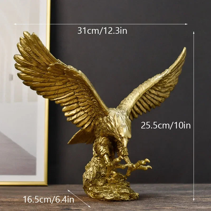 Golden Apex Noble Eagle Sculpture