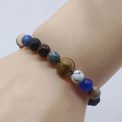 Cosmic Orbit Solar System Beaded Bracelet