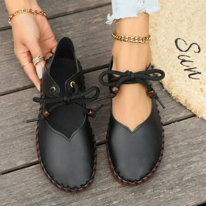 Boho Chic Leather Flats