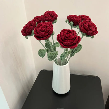 Everlasting Bloom Knitted Rose Bouquet