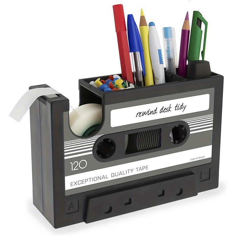 Retro Cassette Tape Pen Holder