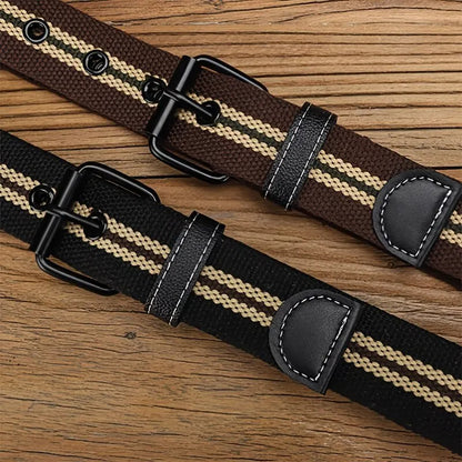 Striped Canvas Belt