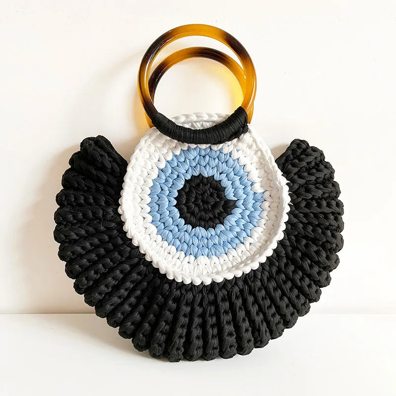 Enchanting Eye Woven Crochet Bag