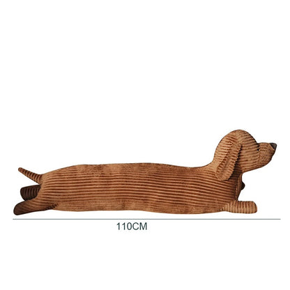 Corduroy Wiener Dog Pillow