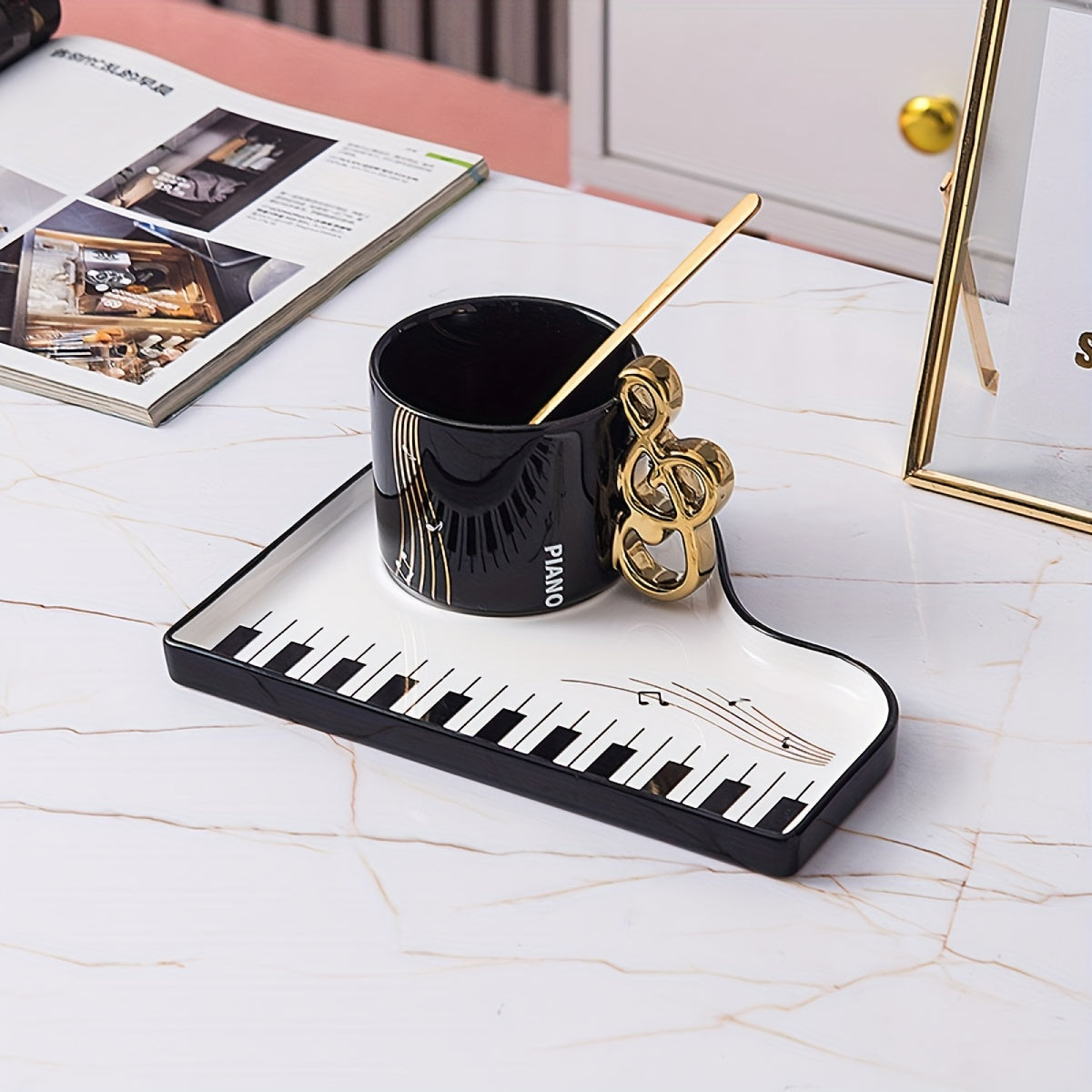 Piano Mug & Tray Ensemble