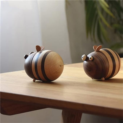 Wooden Bee Toothpick Dispenser