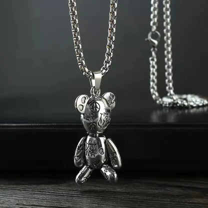 Interactive Graffiti Teddy Pendant & Chain