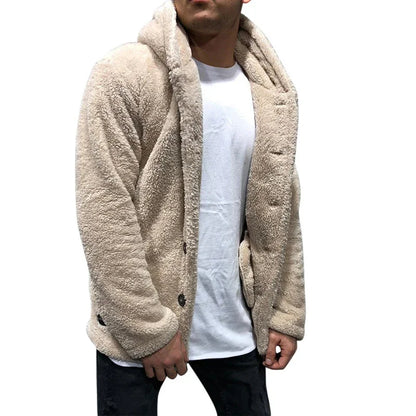 Men's Hooded Teddy Cardigan