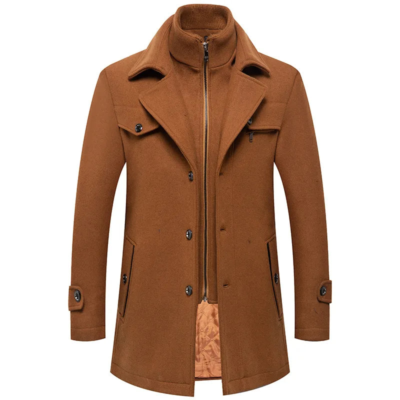 Modern Classic Double Collar Overcoat