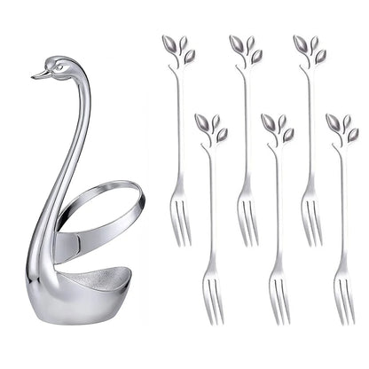 Serenity Swan Tabletop Silverware Set