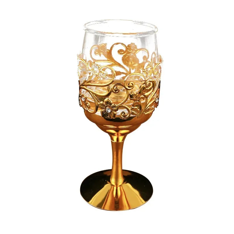 Gilded Splendor Wine Glass Set of 4