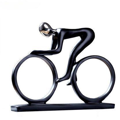 Cyclist In Motion Sculpture