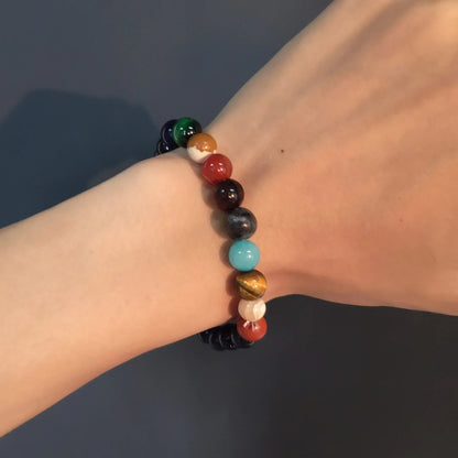 Cosmic Orbit Solar System Beaded Bracelet