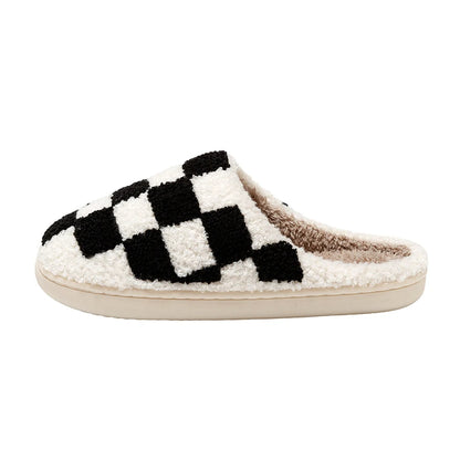 Manor Check Shearling Slippers