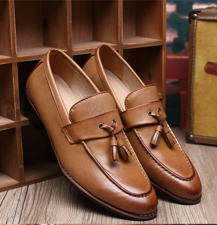 Moccasin Style Tasseled Loafers