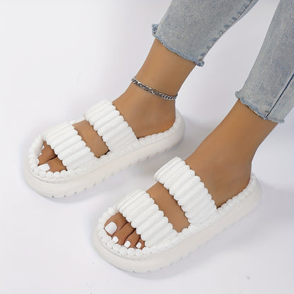 Heavenly Hues Plush Double Strap Slides