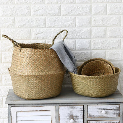 Nature's Nest Hand-Woven Wicker Flowerpot Holder