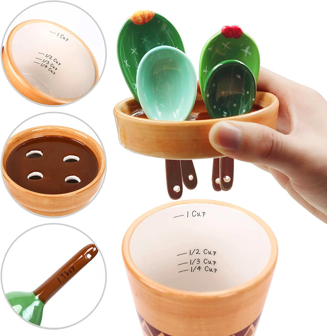 Decorative Cactus Measuring Spoon Set